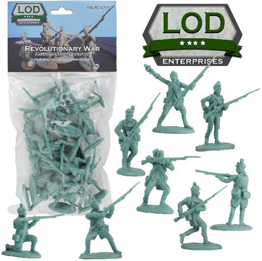 1/32 Revolutionary War American Light Infantry Playset (16) (Bagged) (LOD Enterprises)