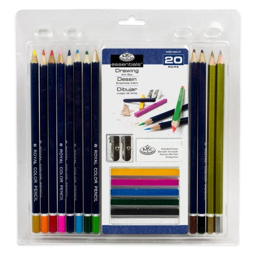 Essentials Drawing Pencils Art Set in Clamshell Package (20pc)