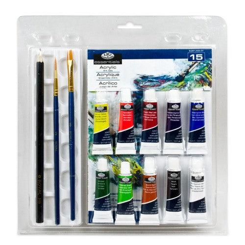 Essentials Acrylic Art Set in Clamshell Package (15pc)