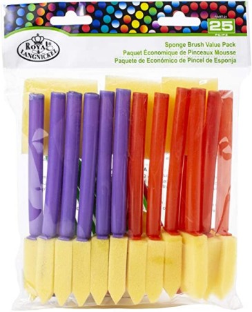 Assorted Sponge Brushes 25pc Value Pack