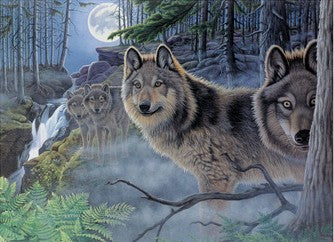 Mystical Moonlight (Wolves) Paint by Number Age 8+ (11.25"x15.375")