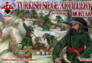 1/72 Turkish Siege Artillery Mortar XVI-XVII Century (16 w/4 Mortars)