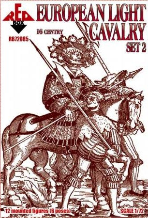 1/72 European Light Cavalry XVI-XVII Century Set #2 (12 Mtd)