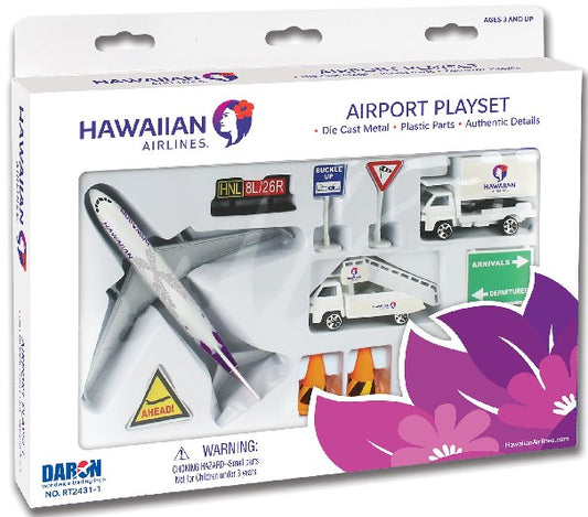 Hawaiian Airlines Airport Die Cast Playset (10pc Set)