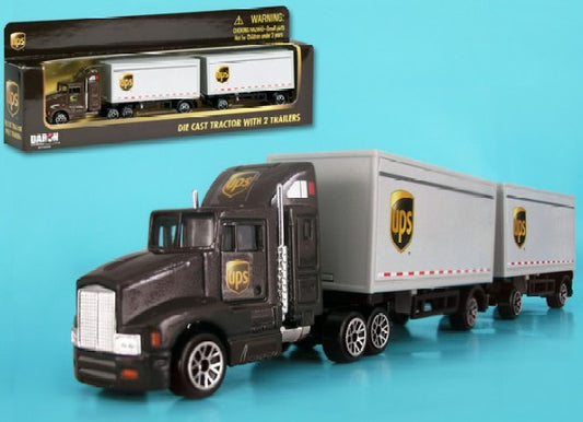 1/87 UPS Tractor w/2 Trailers (Die Cast)