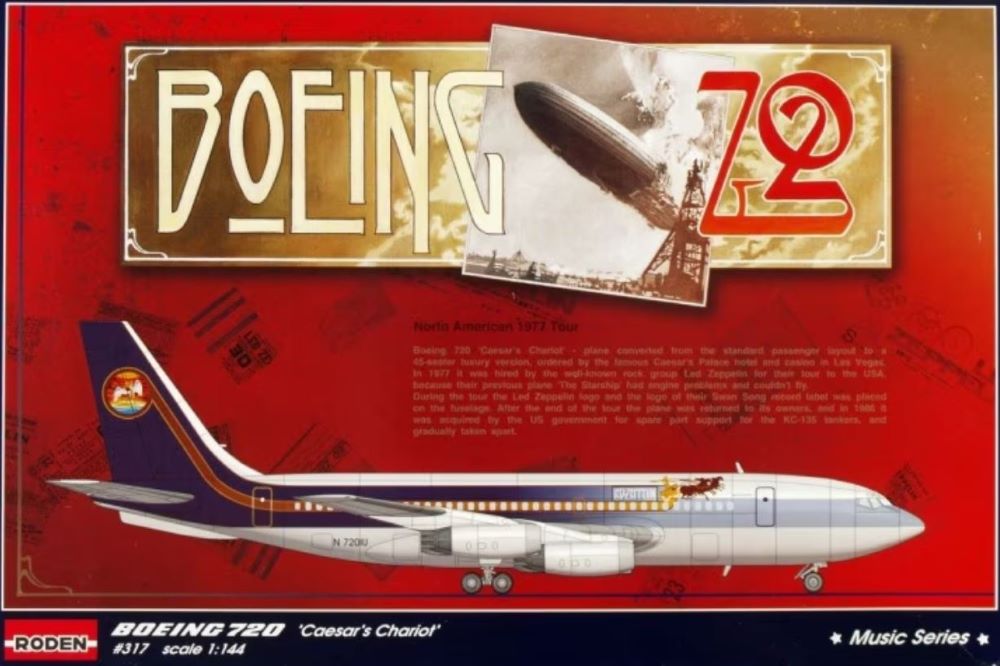 1/144 B720 Caesar's Chariot Led Zeppelin Tour Passenger Airliner