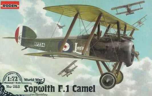 1/72 Sopwith F1 Camel WWI British BiPlane Fighter w/Bentley Engine