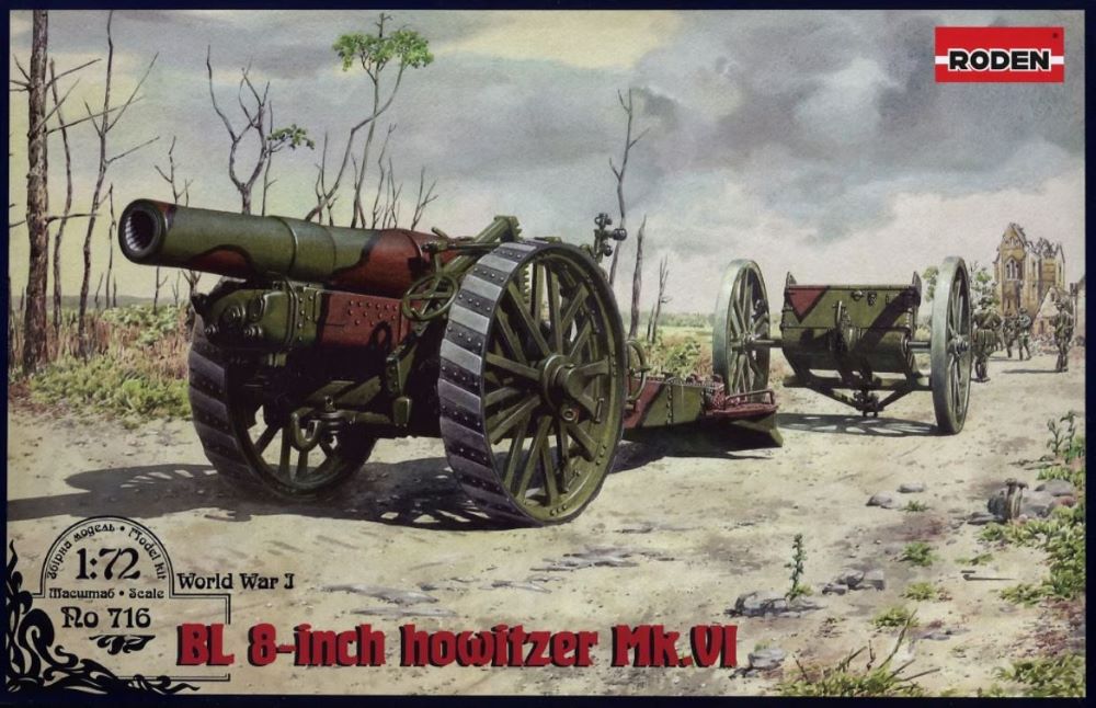 1/72 BL 8-inch Howitzer Mk VI WWII Heavy Gun