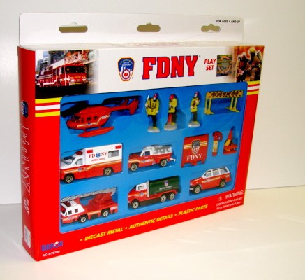 FDNY Fire Dept Die Cast Playset (15pc Set)