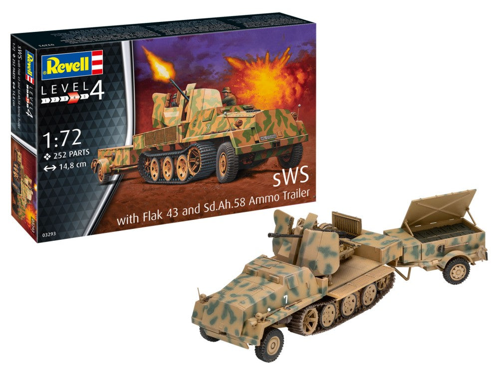 1/72 sWS Heavy Armored Halftrack w/3.7cm Flak 43 Gun