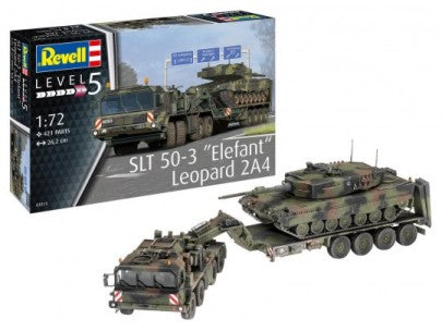 1/72 SLT 50-3 Elefant Tank Transporter & Leopard 2A4 Tank