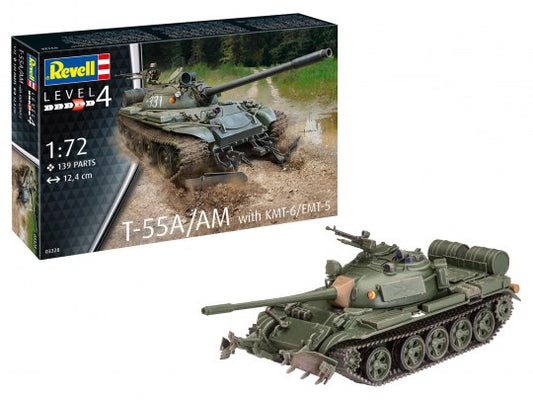 1/72 T55A/AM Main Battle Tank w/KMT6/EMT5 Mine Plow