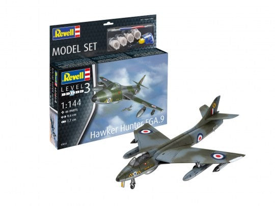 1/144 Hawker Hunter FGA9 Fighter w/paint & glue