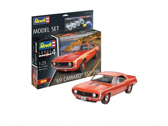 1/25 1969 Camaro SS 396 Car w/paint & glue