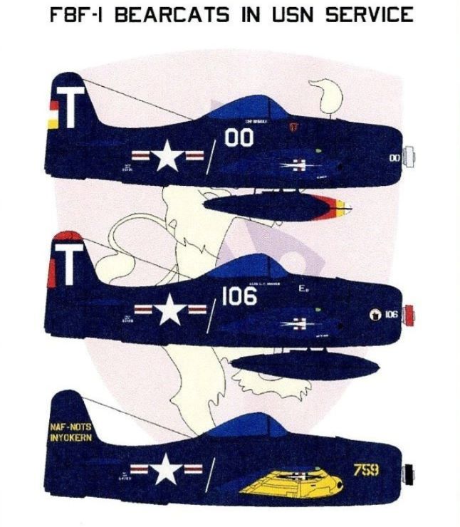 1/48 F8F1 Bearcats USN Service