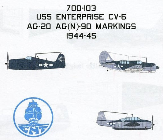 1/700 USS Enterprise CV6 AG20/AG(N)90 1944-45