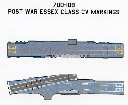 1/700 USS Essex Class CV Markings Post War for DML & TSM