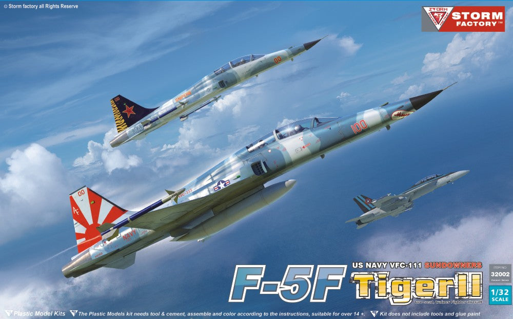 1/32 F5F Tiger II  VFC111 Sundowners US Navy Two-Seater Trainer Fighter