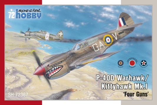 1/72 P40D Warhawk/Kittyhawk Mk I Four Guns Fighter