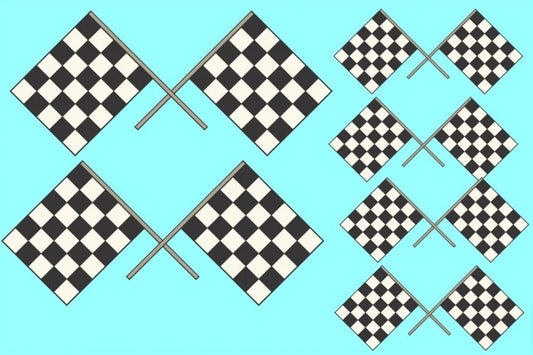 1/24-1/25 Checker Cross Flags