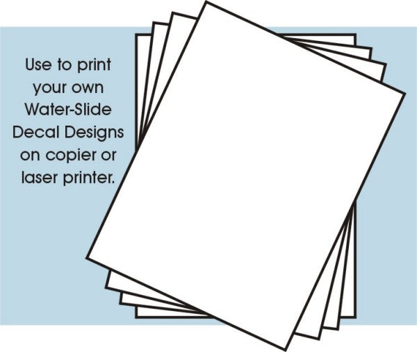 8-1/2"x11" White Decal Paper (4/pk) (for laser printer or copier)