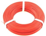 RED 22-Gauge Single Strand Copper Plastic Coated Wire 32'/Roll