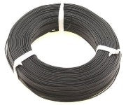 BLACK 22-Gauge Single Strand Copper Plastic Coated Wire 32'/Roll