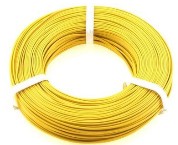 YELLOW 22-Gauge Single Strand Copper Plastic Coated Wire 32'/Roll