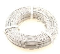 WHITE 22-Gauge Single Strand Copper Plastic Coated Wire 32'/Roll