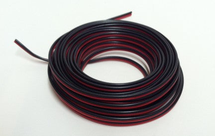 RED-BLACK 2-Conductor 22-Gauge Stranded Copper Wire 16'/Roll