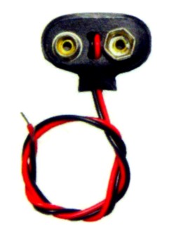 Battery Clip for 9-Volt Battery (wired) (2/cd)