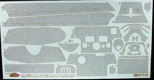 1/35 King Tiger Porsche Turret Zimmerit Coating Sheet
