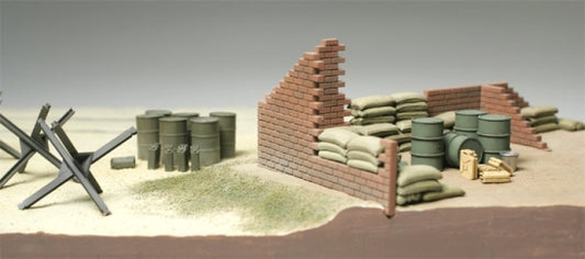 1/48 Brick Wall, Sand Bag & Barricade Set