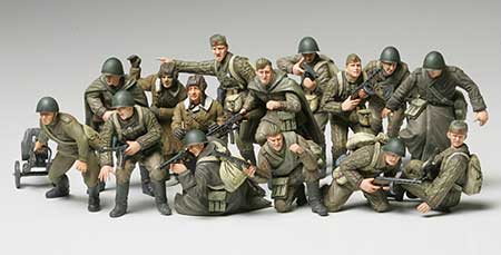 1/48 WWII Russian Infantry & Tank Crew (14)