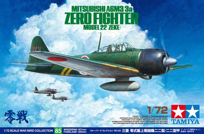 1/72 Mitsubishi A6M3/3a Model 22 (Zeke) Zero Fighter