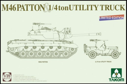 1/35 US M46 Patton Medium Tank & 1/4-Ton Utility Truck (Limited Edition)