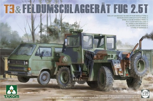 1/35 Bundeswehr T3 Transporter Truck & Feldumschlaggerat FUG 2.5-Ton Forklift Truck (2 Kits)