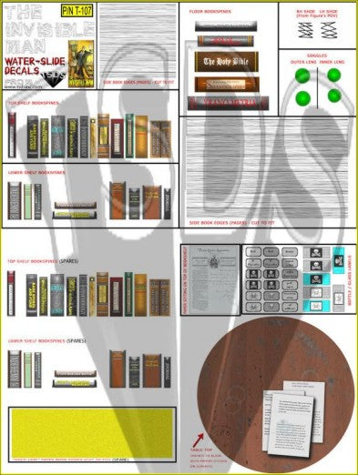 1/8 Invisible Man Decal Set for MOE