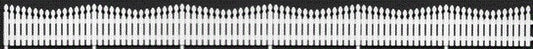HO 4' x 6.5" Fancy Picket Fence (5)
