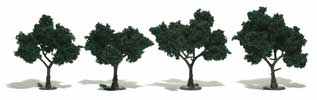 Ready Made Realistic Trees- 2" - 3" Dk Green (4)