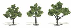Ready Made Realistic Trees- 3" - 4" Light Green (3)