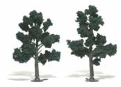 Ready Made Realistic Trees- 5" - 6" Dk Green (2)