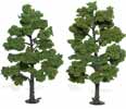 Ready Made Realistic Trees- 6" - 7" Light Green (2)