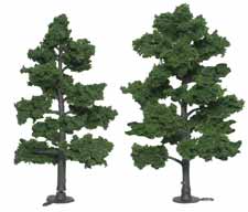 Ready Made Realistic Trees- 6" - 7" Med Green (2)
