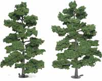 Ready Made Realistic Trees- 8" - 9" Med Green (2)