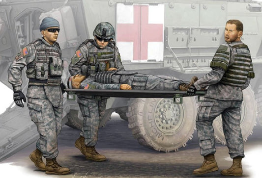 1/35 Modern US Army Ambulance Team Figure Set (4) w/Stretcher
