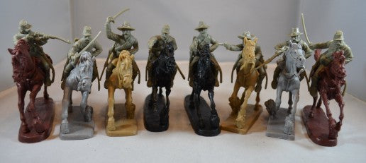 1/32 Civil War Cavalry Charging Mounted Figure Playset (8)