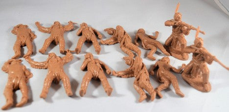 1/32 Plains Indians Dismounted w/Casualties  Figure Playset (12)