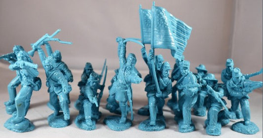 1/32 Civil War Union Soldiers Charging Figure Playset (16)