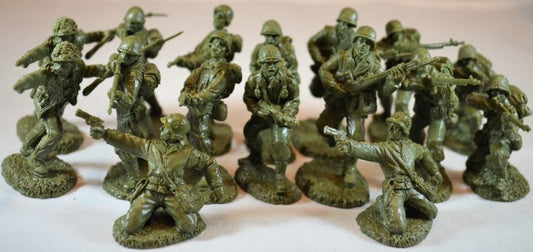 1/32 WWII US Infantry Debut of the Dogface Troops Figure Playset (16)